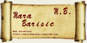 Mara Barišić vizit kartica
